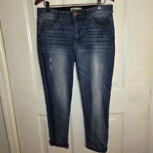 Democracy Ab Technology Straight Leg Jeans - Sz 12 Cotton Spandex Stretchy